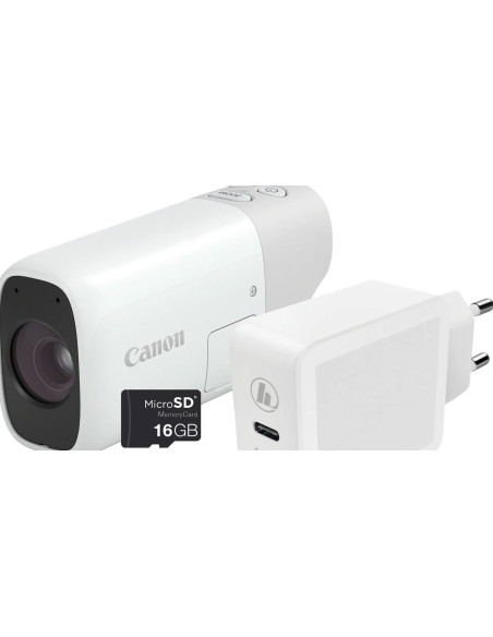 Powershot Compact Zoom in Monocle Style Essential Kit White